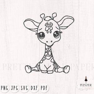 Cute baby giraffe svg, nursery svg, cute giraffe cutfile , giraffe cutting file, files for silhouette, cricut svg, vinyl cut file