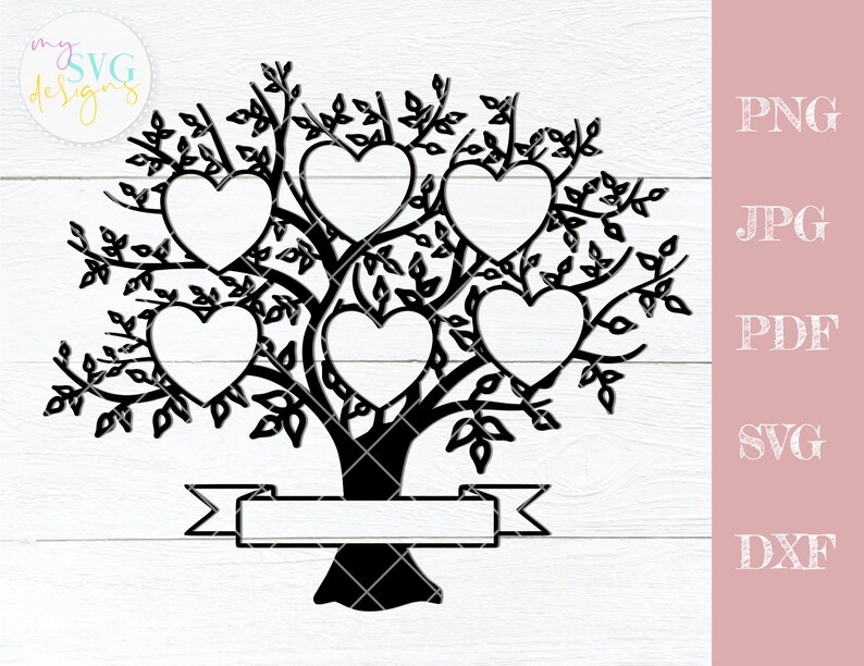 Family tree svg 6 members Family reunion svg custom family | Etsy