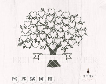 Family tree svg 38 members, Tree of life svg, Family reunion svg, custom family tree svg 38 names, cutting machine file, cricut svg