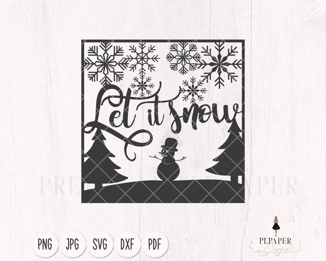 Christmas Card Svg, Let It Snow Svg, Christmas Svg, Winter Svg ...