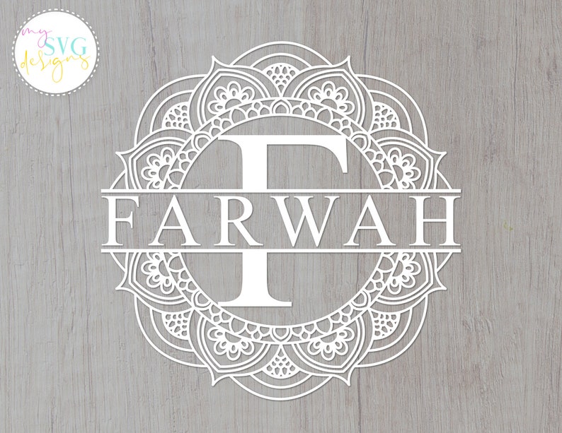 Download Split monogram F svg Monogram frame svg Mailbox decal svg | Etsy