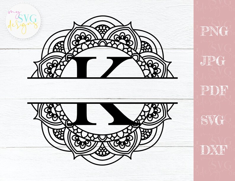 Download Split monogram K svg Monogram frame svg Mailbox decal svg ...