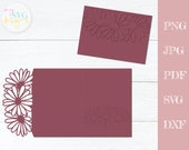 Wedding invitation svg, wedding svg, wedding card cut file, Wedding invitation silhouette cameo, cricut svg, daisy invitation svg