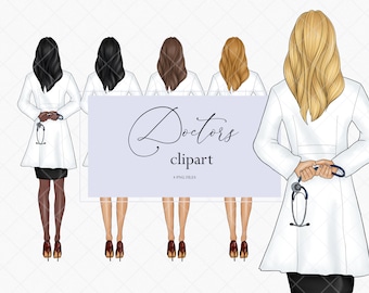 Doctor clipart, Doctor fashion illustration clipart, nurse, design, png, Doctor illustration, Fashion girl illustration