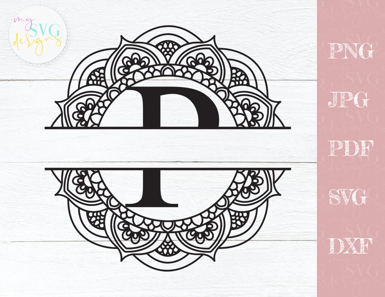 Download Split monogram P svg Monogram frame svg Mailbox decal svg ...