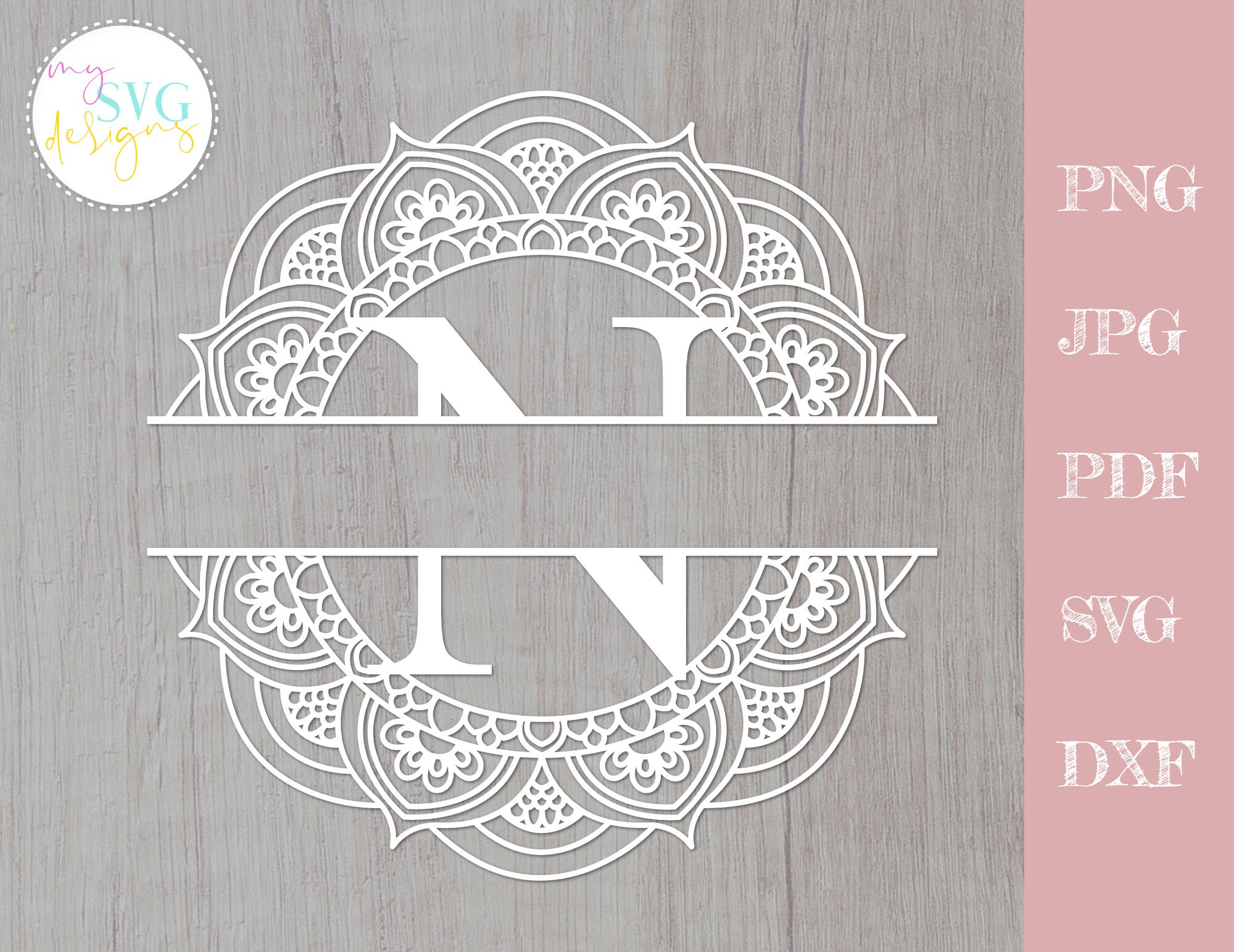 Download Split monogram N svg Monogram frame svg Mailbox decal svg ...