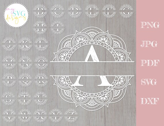 Download Split Monogram Svg Monogram Frame Svg Mailbox Decal Svg Etsy