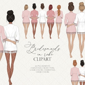 Bridesmaid clipart, Best friends clipart, Bridal party clipart, Wedding clipart, Bride tribe clipart, Bridesmaid illustration