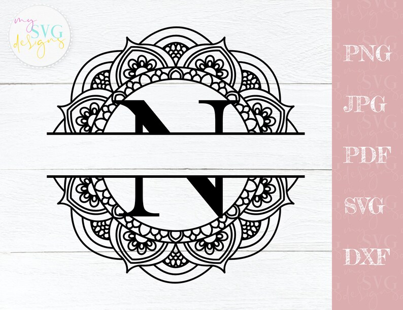 Download Split monogram N svg Monogram frame svg Mailbox decal svg ...