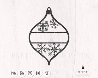 Christmas ornament svg, Name ornament svg, Christmas svg, winter svg, Snowflake svg, scrapbooking cut file, silhouette cameo, cricut