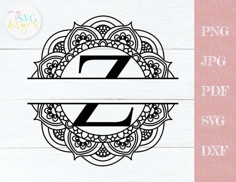 Download Split monogram Z svg Monogram frame svg Mailbox decal svg ...