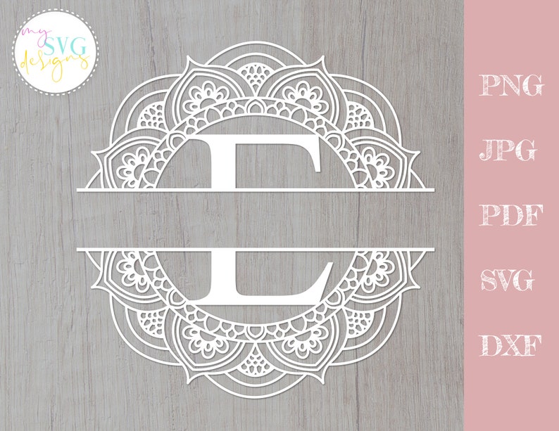 Download Split monogram E svg Monogram frame svg Mailbox decal svg ...