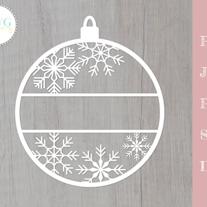 Enfeite de Natal svg, Ornamento de nome svg, Natal svg, inverno svg, Floco de neve svg, arquivo de corte de scrapbooking, camafeu de silhueta, cricut