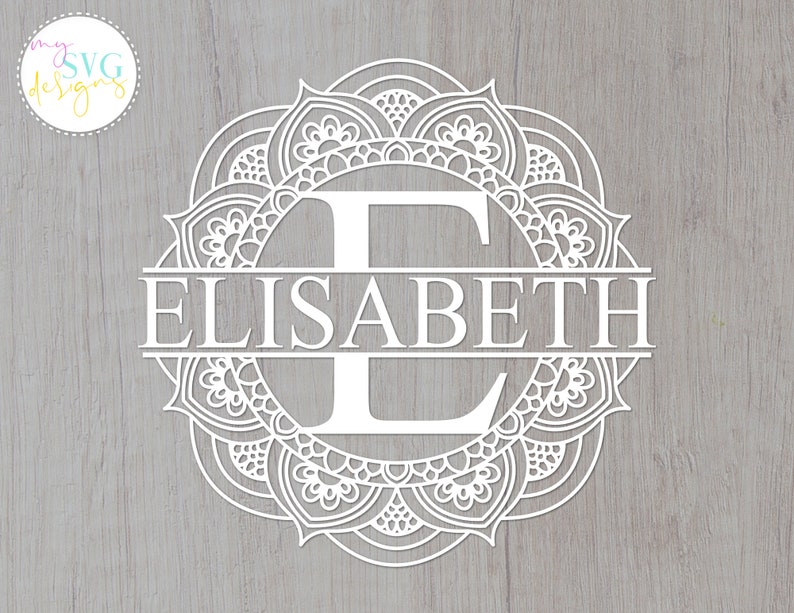Download Split monogram E svg Monogram frame svg Mailbox decal svg ...