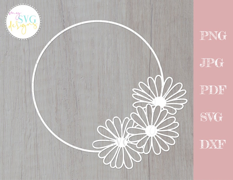 Download Svg flowers Flower svg daisy svg floral frame svg monogram | Etsy