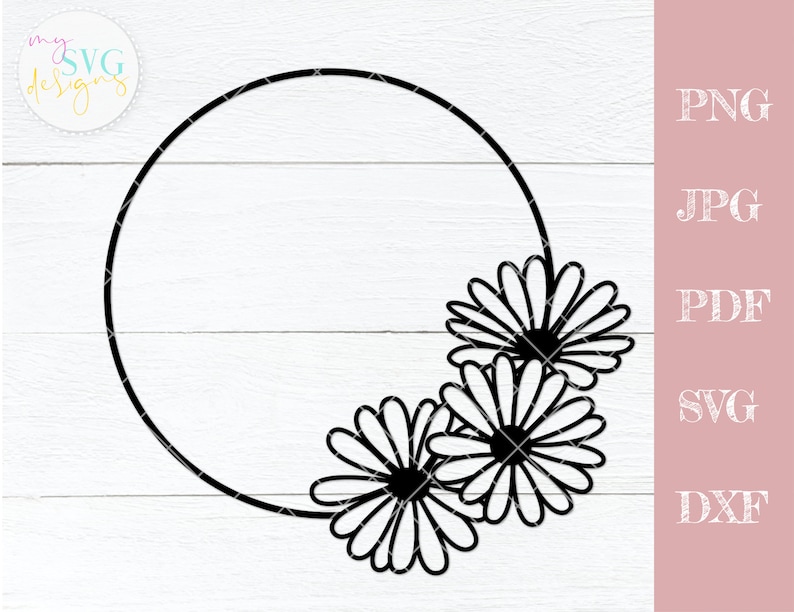 Download Svg flowers Flower svg daisy svg floral frame svg monogram | Etsy