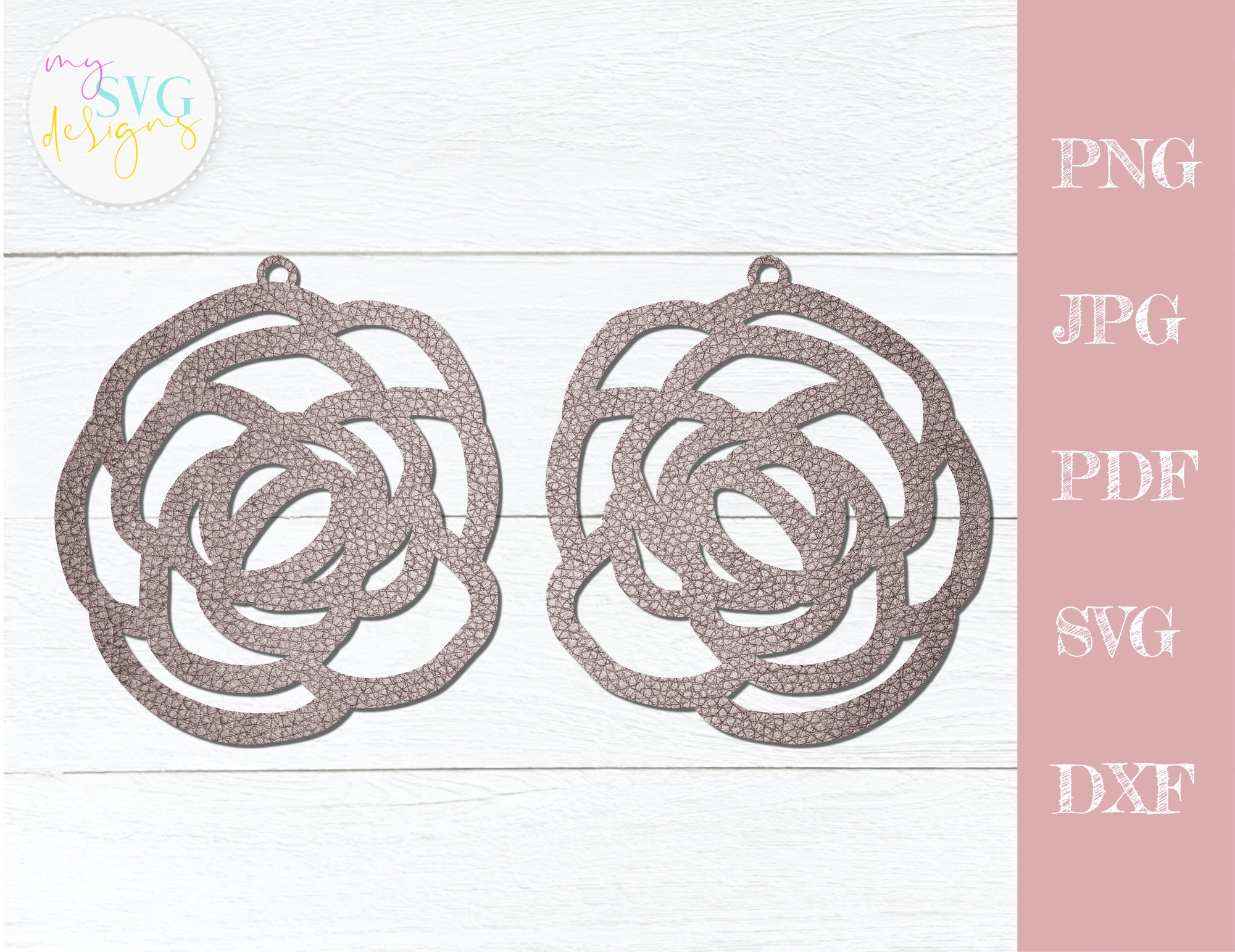 Free Free 119 Flower Leather Earrings Svg SVG PNG EPS DXF File