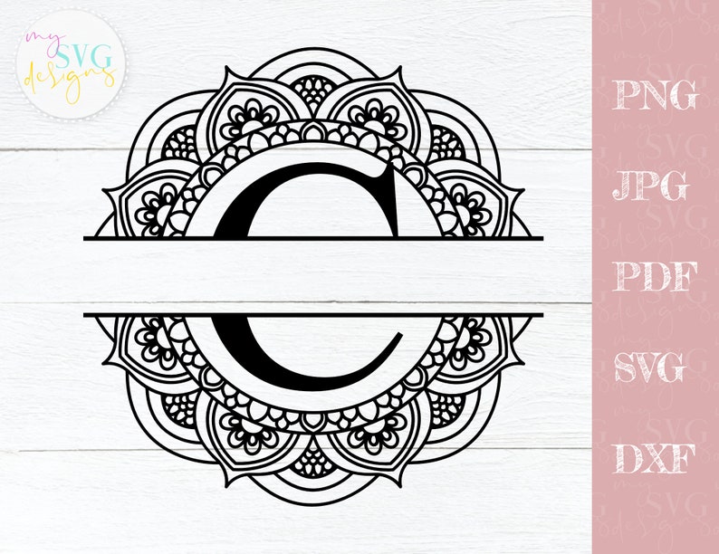 Download Split monogram C svg Monogram frame svg Mailbox decal svg ...