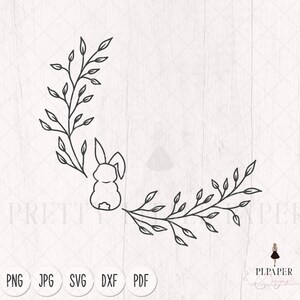 Joyeuses Pâques svg, Couronne de Pâques svg, Lapin de Pâques svg, Pâques svg, Cadre de Pâques svg, Cadre de lapin svg