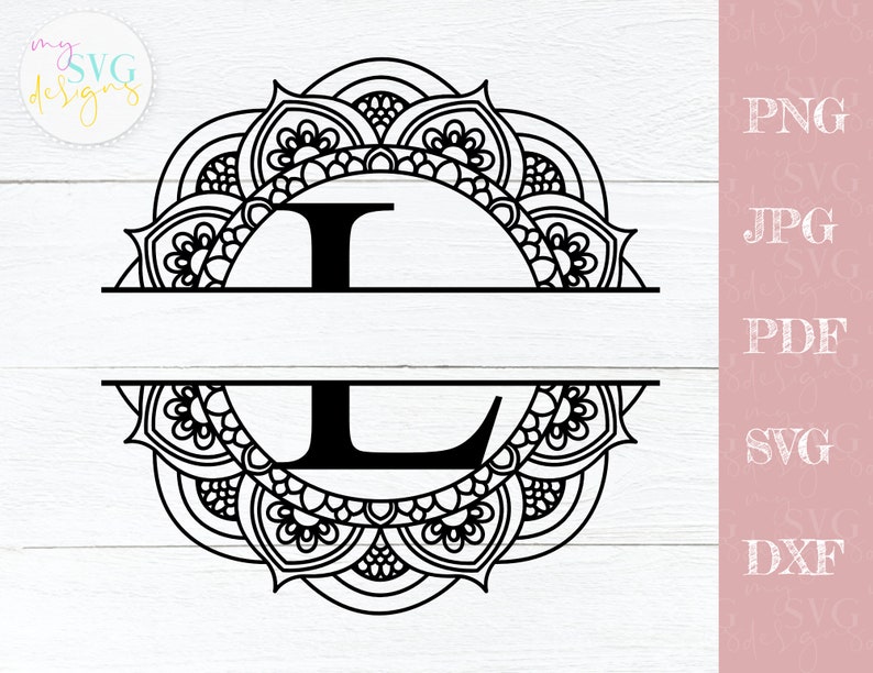 Download Split monogram L svg Monogram frame svg Circle monogram ...