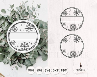 Christmas ornament svg, Name ornament svg, Christmas svg, Snowflake svg, winter wreath svg