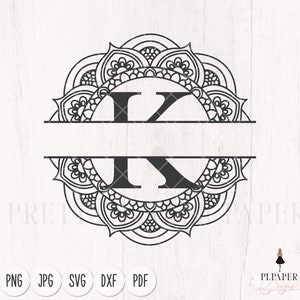 Split monogram svg K, K monogram svg, Wreath monogram svg, Mailbox monogram svg, Monogram letters svg K, cricut svg, vinyl cut file