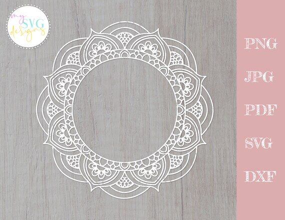 Download Monogram Frame Svg Mandala Frame Svg Mandala Svg Mandala Etsy