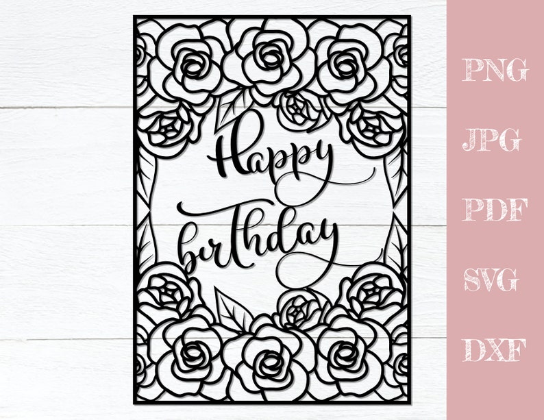 Download Happy birthday svg cutting file Birthday card svg cut file ...