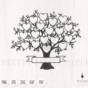 Árbol genealógico svg 18 miembros, Reunión familiar svg, árbol genealógico personalizado svg 18 nombres, clipart de árbol genealógico, cricut svg, archivos svg para silueta