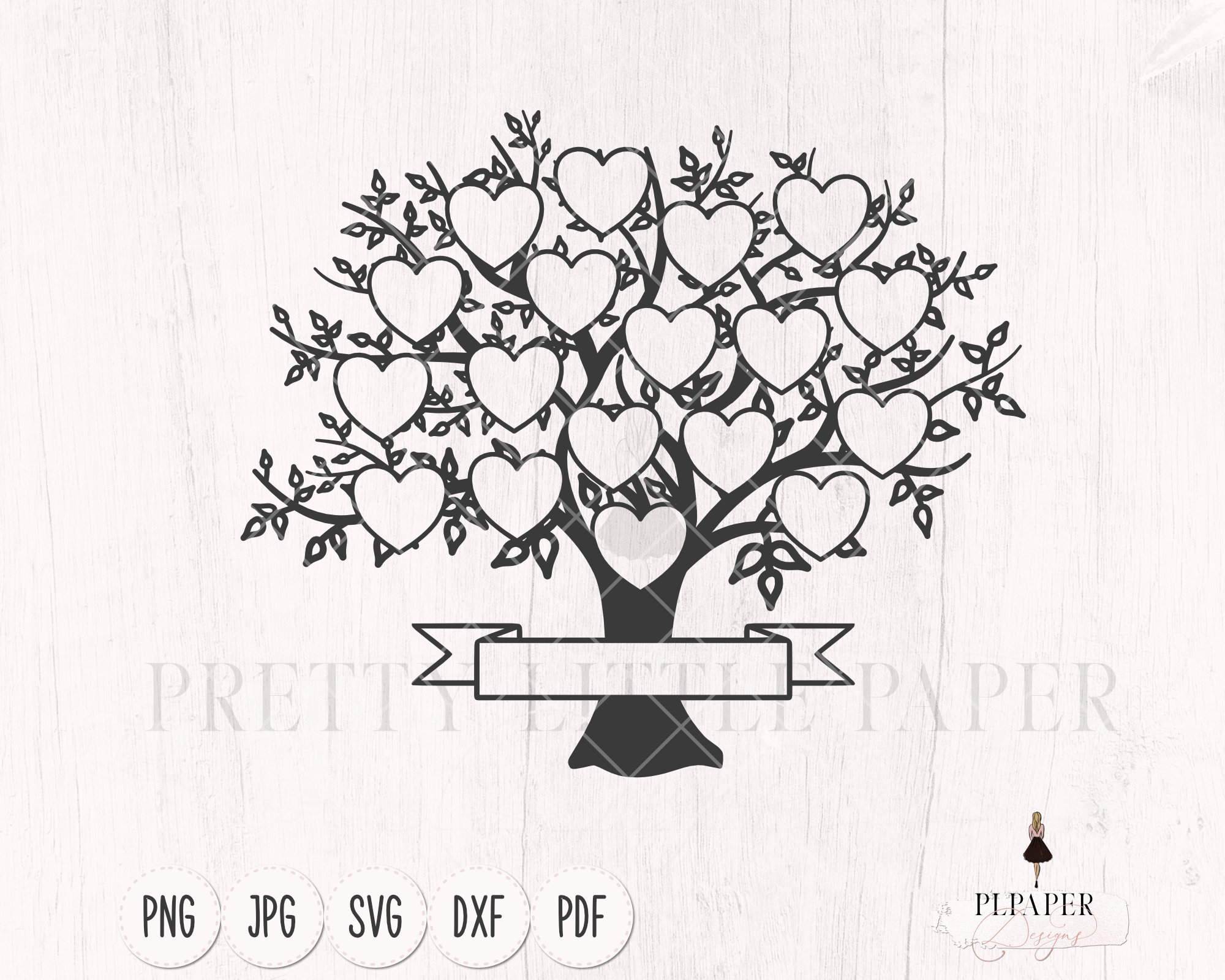 Vintage Family Tree Clip Art