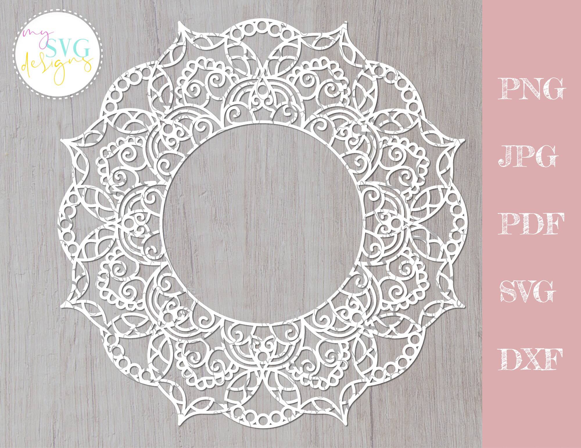 Mandala Monogram Frames Vector Digital Cut Files Svg - vrogue.co