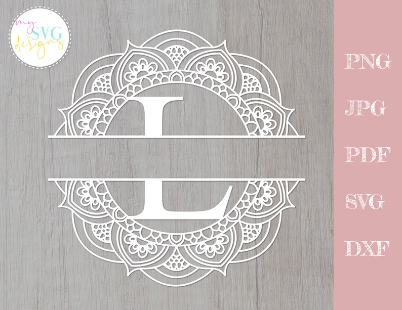 Download Split monogram L svg Monogram frame svg Circle monogram ...