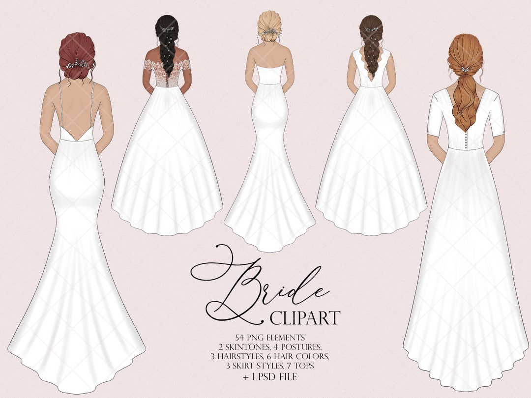 Bride Clipart, Wedding Clipart, Wedding Bride Clipart, Bride ...