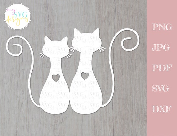 Download Cute Cat Svg Cat Cut File Cute Cat Couple Cutfile Digital Etsy PSD Mockup Templates