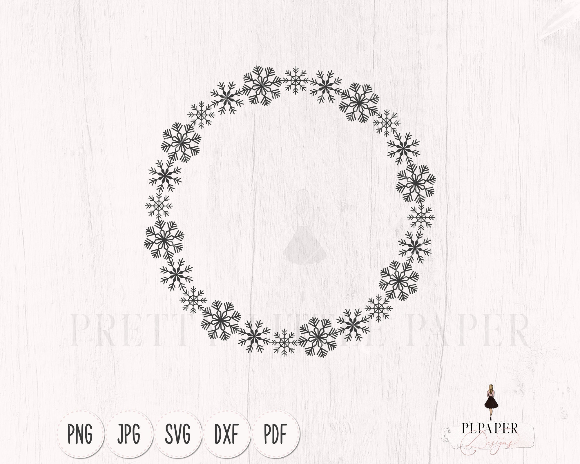 White Snowflake Frame