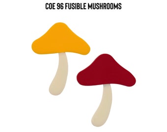 COE 96 Precut Glass Mushroom | Oceanside Glass & Tile | Fusible Glass | Glass Shape | Glass Art Supplies | Glass Crafts