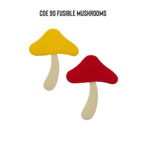 COE90 Precut Glass Mushroom | Bullseye Glass | Fusible Glass |  Precut Glass Shape| Glass Art Supplies | Glass Crafts