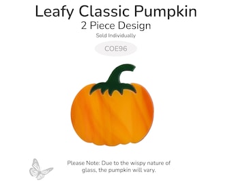 Leafy Classic Pumpkin Glass Shape – 1 Pack | COE96