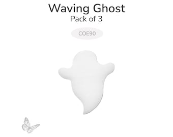 Waving Ghost Glass Shapes – 3 Pack | COE90