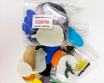 Oceanside COE96 Precut Glass Mystery Pack - Fused Glass | Glass Art Supplies | Glass Shape