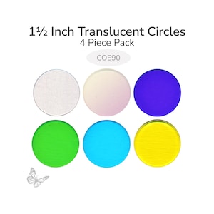 1.5 Inch Translucent Precut Glass Circles – 4 Pack – COE90