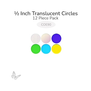 Half Inch Translucent Precut Glass Circles – 12 Pack – COE90