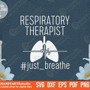 Respiratory therapist svg cut file, breathing expert svg, lung monogram svg, heartbeat sign svg, therapist life svg