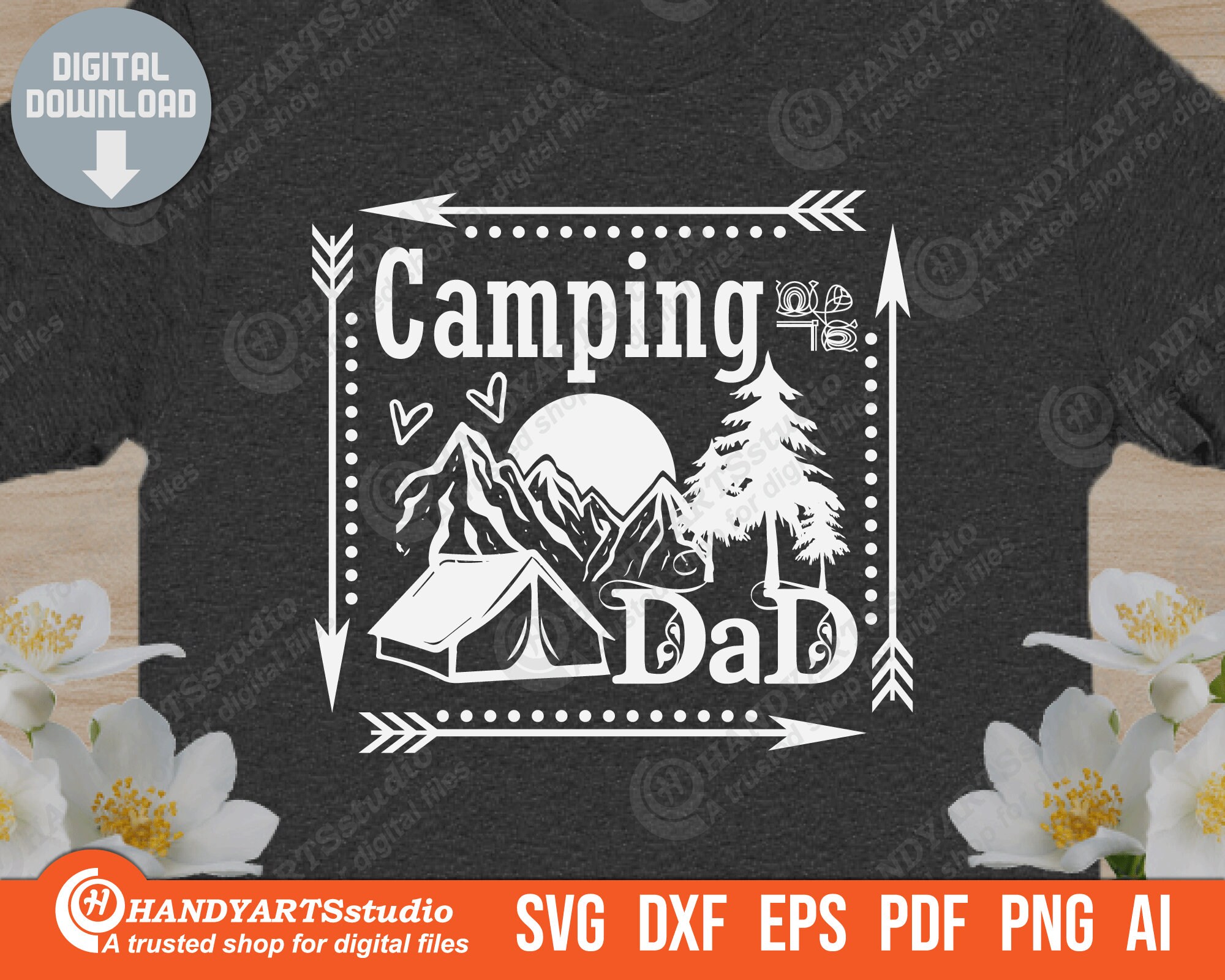 Download Camping dad svg cut file for cricut and silhouette camping ...