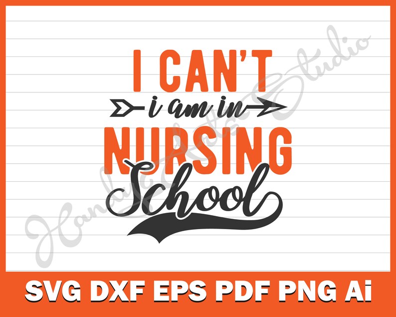 Download Student nurse SVG I can't I am in nursing school svg cut | Etsy