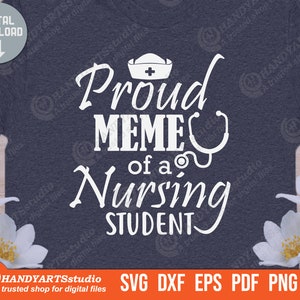 Meme orgulhoso de um estudante de enfermagem svg, futura enfermeira svg, treinamento de enfermeira svg, escola de enfermagem svg, estetoscópio clip art svg