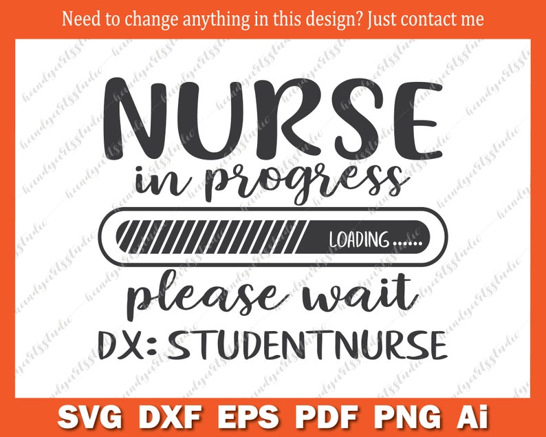 Download Student Nurse SVG Nurse in progress please wait DXF EPS | Etsy