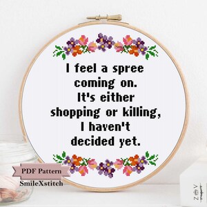 Funny cross stitch pattern subversive cross stitch digital pattern for instant download easy cross stitch beginner funny wall decor DIY gift