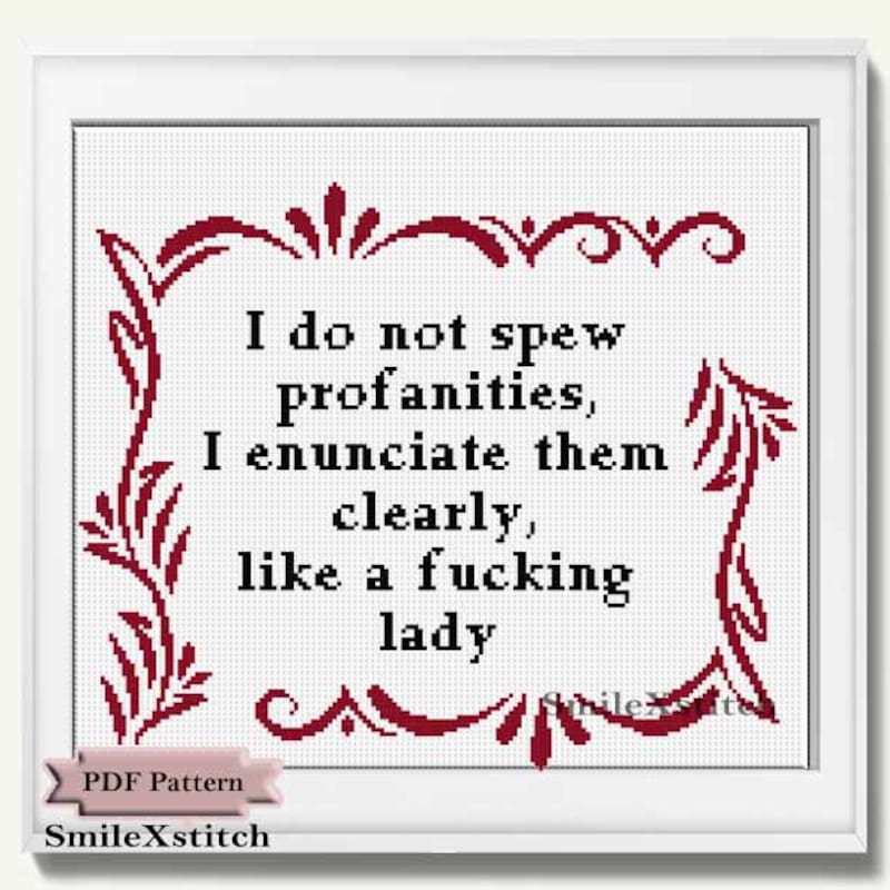 Profanity Embroidery - Etsy