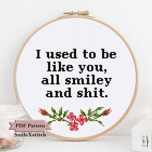 Funny cross stitch pattern funny office gift funny wall hanging hoop decor modern cross stitch rude cross stitch subversive cross stitch